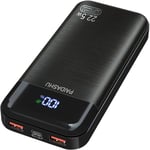 Power Bank 27,000mAh, PD3.0 QC4.0 22.5W Fast Charging PD20W USB C PowerBank With