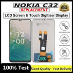 For Nokia C32 Black LCD Replacement Screen Touch Display Assembly No Frame