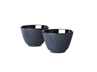 Bredemeijer G004B Asia Xilin Set de 2 Tasses à Thé Fonte Bleu foncé