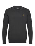 Lyle & Scott Cotton Merino V Neck Jumper Grå