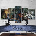 YFTNIPL 5 Panel Wall Art Canvas For Living Room The Elder Scrolls Skyrim Gaming Abstract Artwork Home Office Decorations Modern Hd Prints Landscape Pictures Art