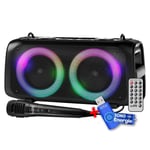 Enceinte DJ Amstrad BLASTER-DJ100 -100W, sur Batterie, USB SD Bluetooth, TWS, RADIO FM, 1 micro, Bandoulière+ Clé USB 32G