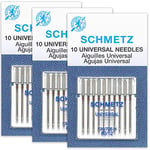 Schmetz Aiguilles universelles pour machine à coudre - Taille 80/12-3 cartes - 30 aiguilles