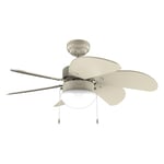 Cecotec - Ventilateur de Plafond avec Lumière EnergySilence Aero 3600 Vision Full SunLight - 50 W, Diamètre 91 cm, Ampoule non Incluse, 3 vitesses, 6 Pales, Été/Hiver