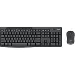 Logitech Keyboard and Mouse Wireless QWERTY with bluetooth Graphite MK370