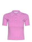 Mango Polo-Neck T-Shirt Rosa