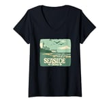 Womens Awesome Seaside escape for Summer and Vacation Season V-Neck T-Shirt