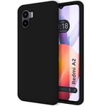 Tumundosmartphone Silicone Liquid Ultra Soft Case for Xiaomi Redmi A2 Colour Black