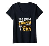 Womens In A World Of Can'ts Be A Shoto-Can Cool Shotokan Karate Fan V-Neck T-Shirt