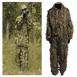 Camo Suits Suits 3d Blad Woodland Camouflage Kläder Armé Sniper Militär