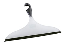 WENKO 22161100 Bathroom squeegee Loano XXL Black/White - for bathroom and shower, Plastic, 34 x 21 cm, Black