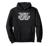 everything is a conspiracy theory when you don't know Pullover Hoodie