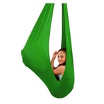 YANFEI Indoor Therapy Swing for Kids with Special Needs Cuddle Up To 440lbs Aspergers and Sensory Integration Child Elastic Parcel Steady Seat Hammock (Color : GREEN, Size : 150X280CM/59X110IN)