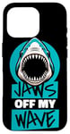 Coque pour iPhone 16 Pro Jaws Off My Wave Requin baleine Blanc