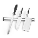 Kitchen Knife Rack Magnetic Utensil Holder Stainless Steel Strip Bar 45cm 2 Piece Set