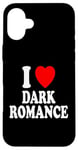 Coque pour iPhone 16 Plus I Heart (Love) Dark Romance Reading Romans Livres