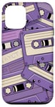 Coque pour iPhone 13 Cassettes à ruban violet classique Old School Color Graphic