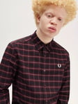 Fred Perry Tartan Oxford Shirt, Oxblood