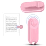 DATAFY RF Remote Control Page Turner for Kindle Paperwhite Kobo eReaders Camera Remote Shutter, Wireless Page Turner for iPhone ipad Android Tablets Reading Novels (pink)