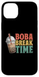 Coque pour iPhone 14 Plus Boba Break Time Thé au lait Bubble Tea Boba Pearl Lover