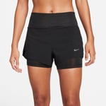 Nike Dri-FIT Swift Mid-rise 2-in-1 Shorts Svart for Løping | Komfort og Ytelse