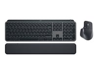 Logitech MX Keys S Combo - Ensemble clavier et souris - rétroéclairé - sans fil - Bluetooth LE - QWERTY - Espagnol - commutateur : commutateurs à clé à ciseaux - graphite - avec Palm Rest