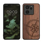 Wooden Case for Xiaomi 13T 13T Pro Navigational Compass 