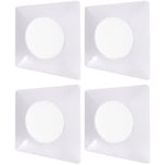 Spot encastrable plafonnier salon lampe spot encastrable plafonnier LED carré chambre, 12W 1000lm blanc chaud, LxP 10,2x10,2 cm, lot de 4