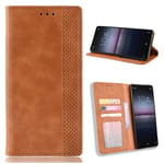 Sony Bofink Vintage Xperia 1 II leather kotelot - Ruskea