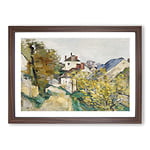 Big Box Art House of Dr. Gachet by Paul Cezanne Framed Wall Art Picture Print Ready to Hang, Walnut A2 (62 x 45 cm)