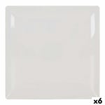 Servingsfat La Mediterránea Elite Vit Keramik Fyrkantig 30 x 30 x 2,5 cm (6 antal)