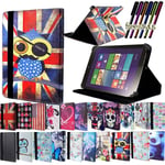 For Various 7" 8" 10.1" Lenovo Tablet Leather Stand Folio Cover Case + Stylus.