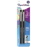 Stylos à bille rétractables Comfortmate de Paper mate à pointe moyenne 47 Pointe moyenne 2 Pack noir