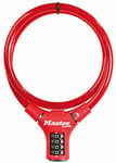 Master Lock Bike Cable Lock [Combination] [90 cm Cable] [Outdoor] [Red] 8229EURDPRORED - Ideal for Bike, Electric Bike, Skateboards, Strollers, Lawnmowers and other Outdoor Equipments