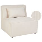 Module de Fauteuil pour Canapé Élégant en Velours Côtelé Beige Lemvig