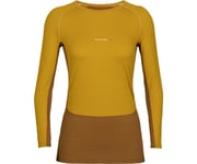 Icebreaker ZoneKnit 200 LS Crew Shirt Women Silent Gold/Clove/Snow/Cb