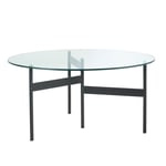 Living Divani - Notes Table Ø140, Clear glass - Spisebord - Massimo Mariani - Gjennomsiktig - Glass/Metall/Plast