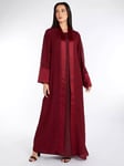 Aab Crinkled Chiffon Kimono, Red Burgundy