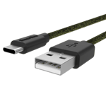 Smartline Fuzzy Laddningskabel 2m USB-C, grön