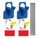 NEW-2Pcs supports de tuyaux de piscine avec serre-câbles en acier inoxydable, accessoires de piscine hors sol pour la prévention de l'affaissement des tuyaux