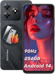 Blackview Wave 8 Téléphone Portable, Android 14 Smartphone Pas Cher 256Go+12Go/2 to Smartphone, Écran 6.56" HD+ Display, Double SIM/Fingerprint/5000mAh/90Hz/Octa-Core/13MP+8MP/GPS/OTG/2Ans Garantie