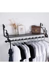 Wall Mounted Metal Clothes Shelf Garment Shop Display Rack 80cm