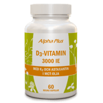 D3-Vitamin 3000 + K2, 60 kapslar