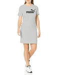 PUMA Women's Essentials Slim Fit T-Shirt Dress (Available in Plus Size), Light Gray Heather, M