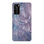 Evetane - Coque Silicone Compatible Huawei P40 Lite 5G - Protection Intégrale 360, Fine et Transparente - Coque Avant & Arrière - Haute Résistance - Lune Attrape Rêve