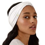 Blom Bandeau Cheveux Femme Original – Bandana Cheveux Femme Idéal pour Yoga, Style, Sport, Voyages – Accessoire Cheveux Multi-Styles – Bandeau Large Cheveux Fille pour Une Vie Active Blanc Brillant