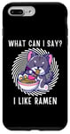 Coque pour iPhone 7 Plus/8 Plus Mignon chat kawaii chaton What Can i Say I Like Ramen Nouilles