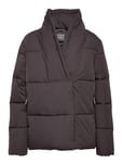 Asymmetric Closure Puffer Coat With Repreve® Filling Brown Scotch & Soda