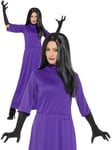 Roald Dahl The Witches Costume Dress Wig + Gloves Ladies Purple Witch Fancy Dres