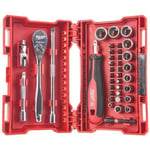 Milwaukee 4932479096 Spärrskaft 1/4", med hyls- & bitssats